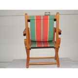 Child folding armchair in vintage wood