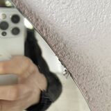 1950s oval beveled mirror