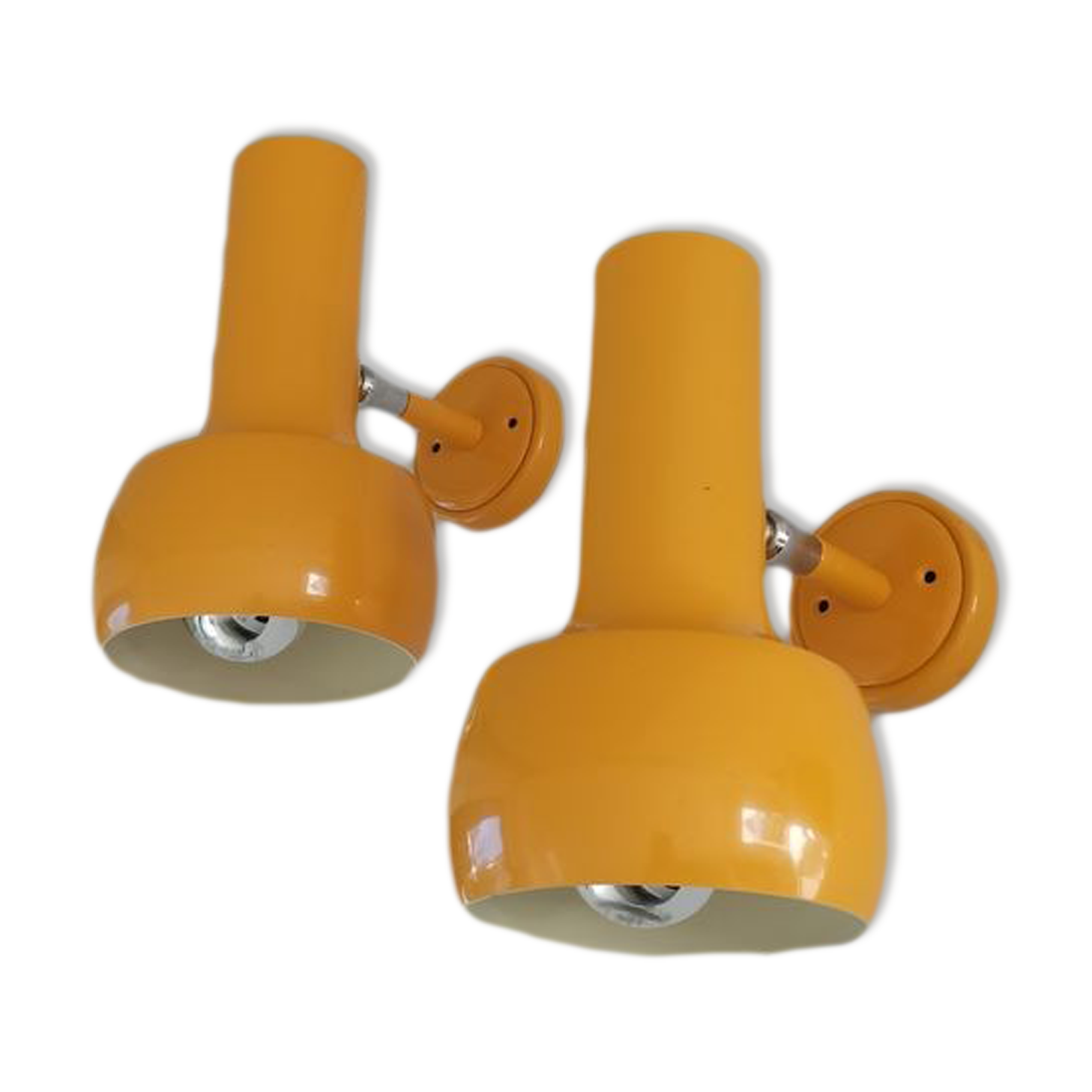 Pair of italian wall lamps stilux milano 70s
