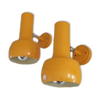 Pair of italian wall lamps stilux milano 70s