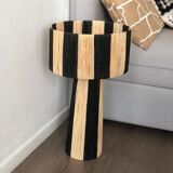 Lamppost in Raphia fine black natural style