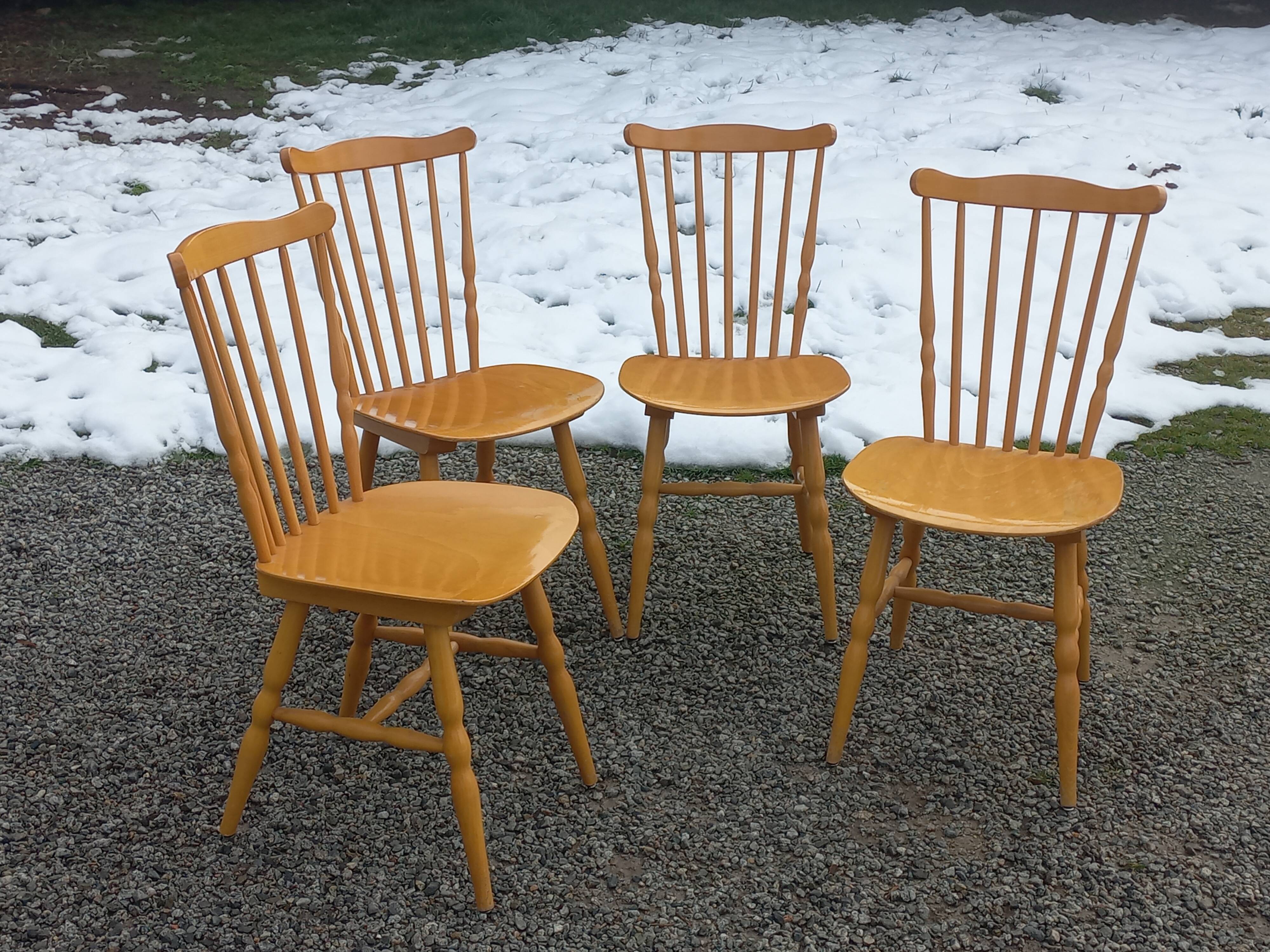 4 Baumann-branded bistro chairs