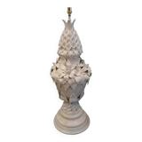 Large ceramic lamp from Manises with floral decoration  
-Circa 1960/1970