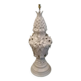 Large ceramic lamp from Manises with floral decoration  
-Circa 1960/1970