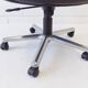 German office armchair black leather 70s