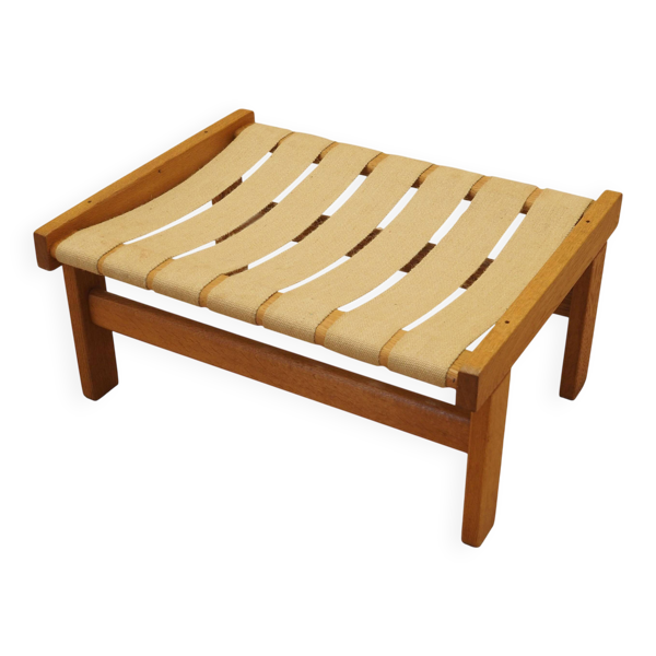 Pouf en chêne, design danois, années 1960, fabriqué au Danemark