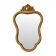 Miroir en bois de style baroque doré français classique 54 cm