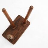 Tabouret rustique français en bois 1940