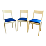 Vintage chairs blue seat