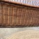 Coffre/banc en osier vintage