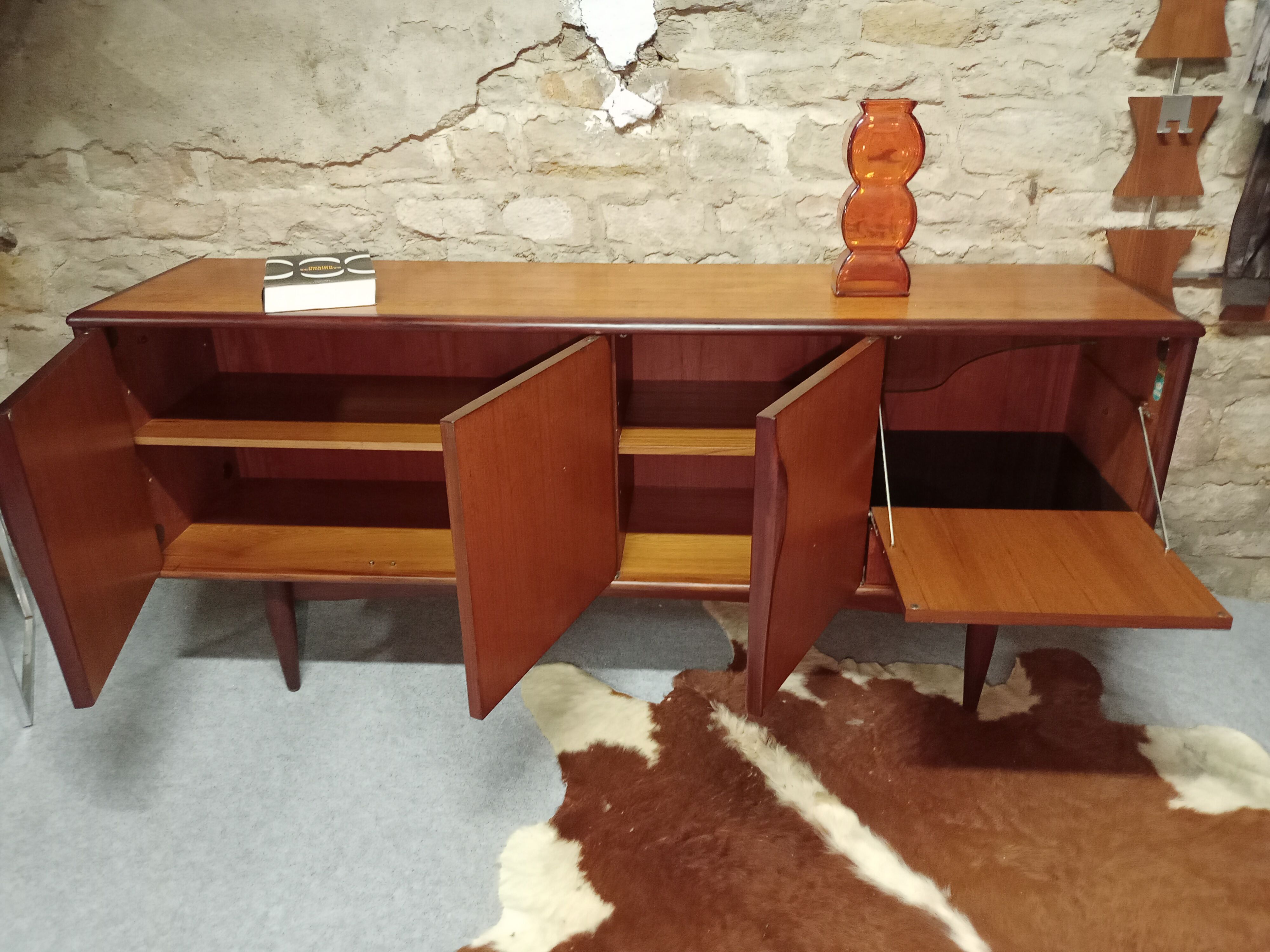 Scandinavian design enfilade in teak