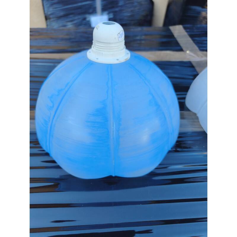 Vintage blue opaline glass pendant light