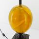 Pair of Maison Charles egg fractal resin and marble lamps