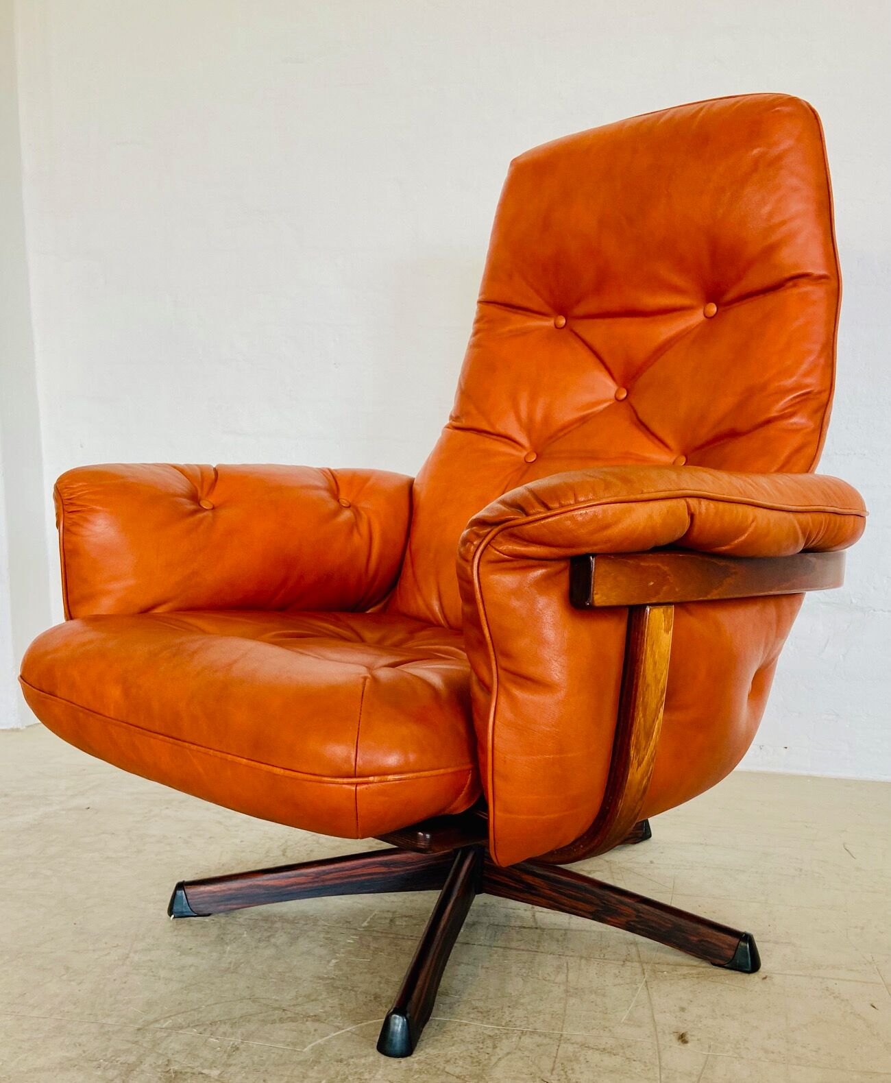 Vintage Danish mid-century Gote Mobler reclining lounge chair 1970s