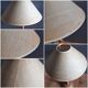 Table lamp in braided blond wood, braided rattan lampshade, 70 years