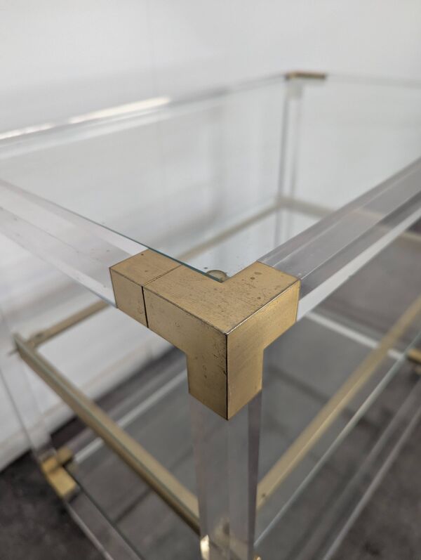 Desserte en plexiglass Hollywood Regency