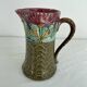Slip pitcher, Orchies, jug, majolica, earthenware, floral decoration