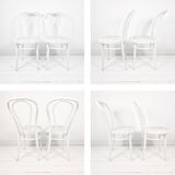 Paire de chaises bistrot vintage bois courbé, style café viennois classique