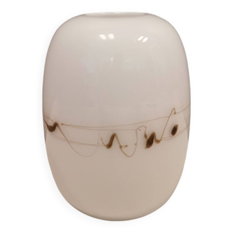 Small beautiful vase, designed by Michael Bang for Holmegaard Denmark in 1983.