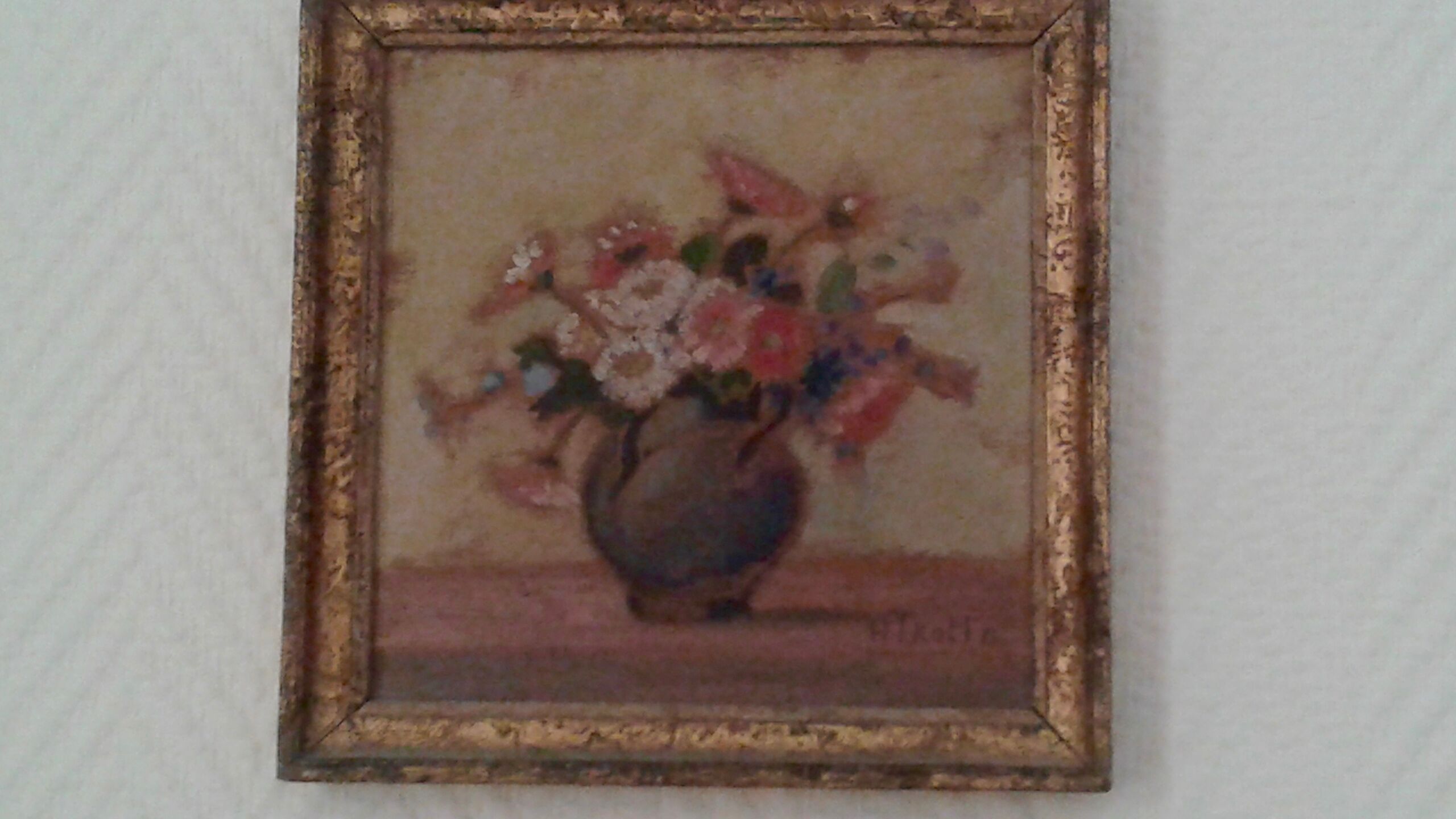paintings flowers oil painting signed