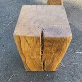 Pair of wooden end tables / stools