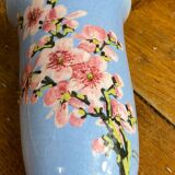 Ceramic vase, cherry blossom decoration, Pardi Vallauris