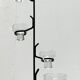 Mid-century metal and glass pendant light from the 1960s.