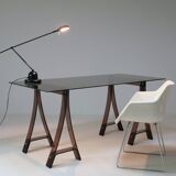 Architect's desk in smoked altuglas by gacita and tiberi for mode europe, 1970s