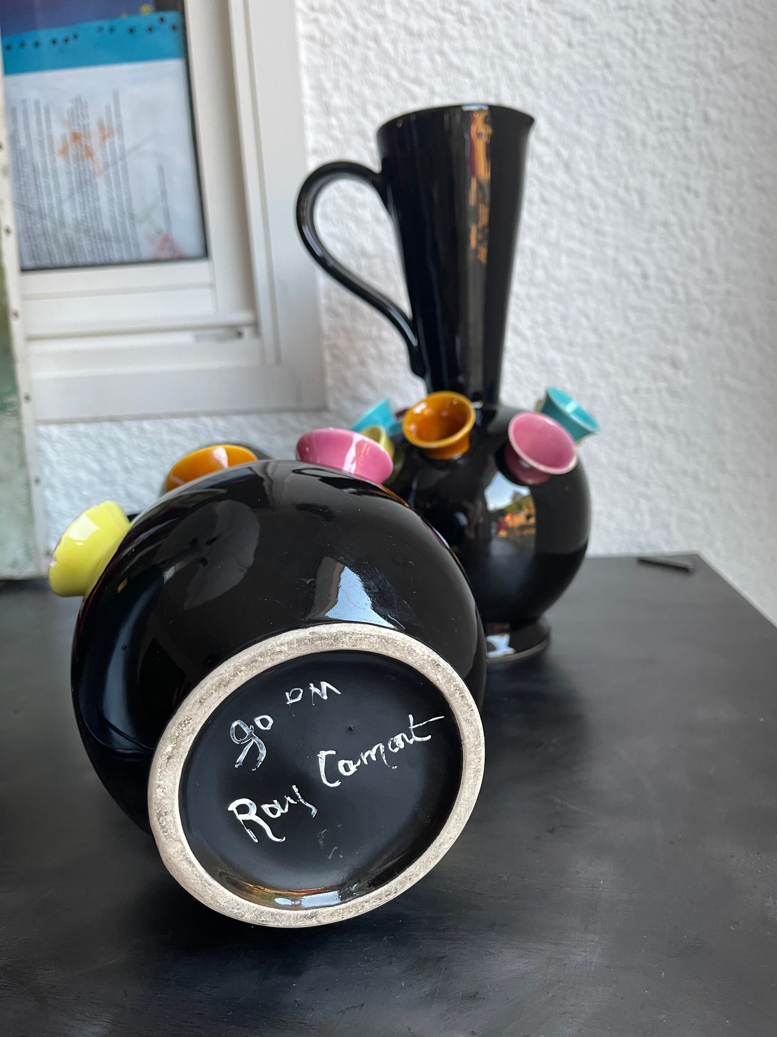 Pair of vintage Ray Camart Vallauris vases 50/60