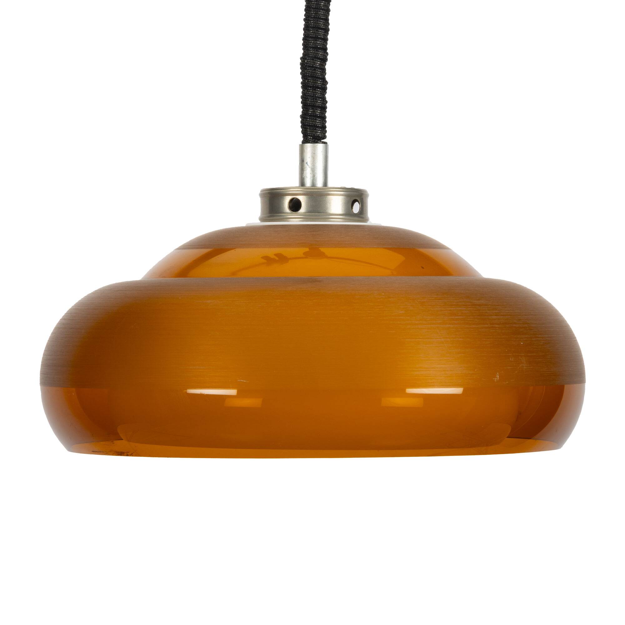 Orange/Brown And White Space Age Pendant Lamp