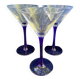 Trio de verres à pied bleu Luminarc