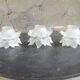 Set of 3 old art deco tulips in glass paste