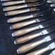 12 + 12 silver metal knives art deco period