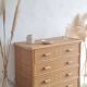 Commode en rotin années 70 vintage