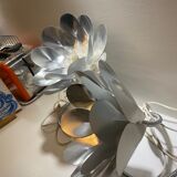 Pair of vintage flower bedside lamps