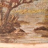 Vintage French oil painting, signed M. Bonvin