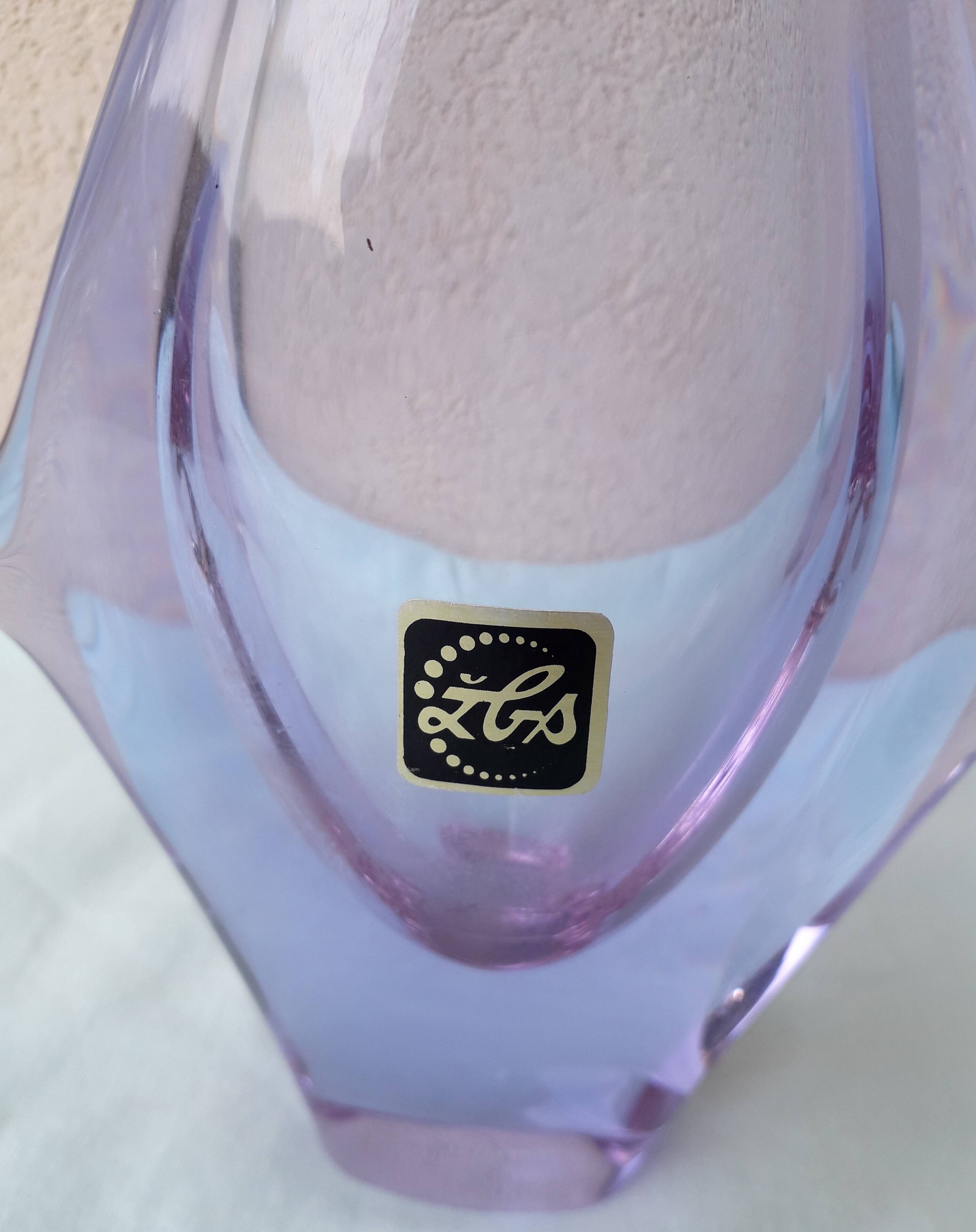 Glass vase Zelezny Brod