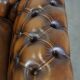 Classic Genuine Leather English Chesterfield Armchair in Good Condition