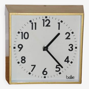 Brillié Gold Square Wall Clock