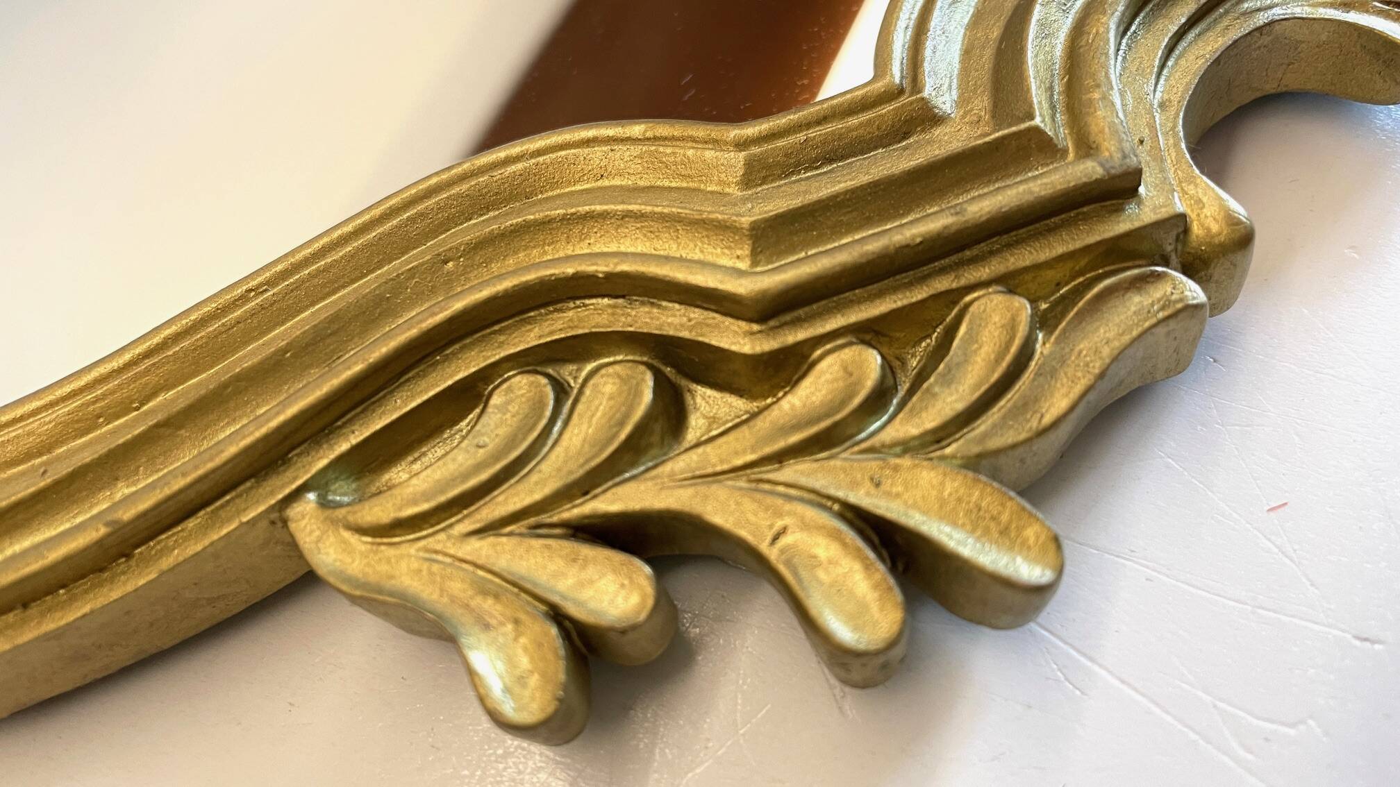 VINTAGE GOLD MIRROR ROCAILLE STYLE – 24x32cm