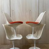 Série de 4 chaises tulip KNOLL vintage