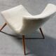 50s 60s beige low chair