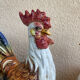 Grande porcelain coq sculpture Italy