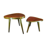 2 vintage 1970s tripod tables