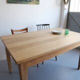 Table de ferme en chêne rénovée