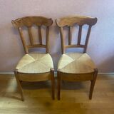 2 Empire chairs in walnut, mulching in perfect condition.