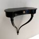Pair of Black Wall-Mounted Console Tables / Nightstands attr. to Ulrich