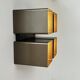 Vintage RAAK wall light, P1445, metal and brown ABS, Netherlands, 1970