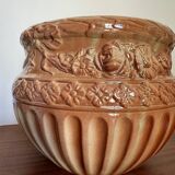 Cache pot céramique majolique Digoin 19ème