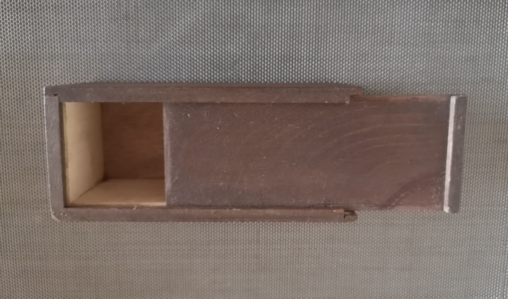 Plumier écolier en bois teinté - années 1960/1970